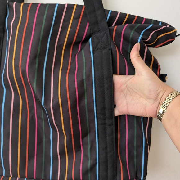 DONATED ban.do Getaway Weekender Bag in Disco Stripe EUC - Picture 2 of 5